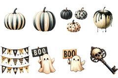 Beige & Black Halloween Clipart Bundle 2 - CraftNest - Digital Crafting and Art