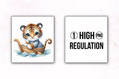 Cute Baby Animals Boat Clipart Bundle 9 - CraftNest - Digital Crafting and Art