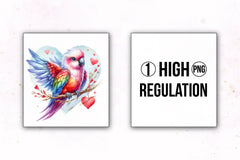 Bird Valentines Clipart Bundle 2 - CraftNest - Digital Crafting and Art