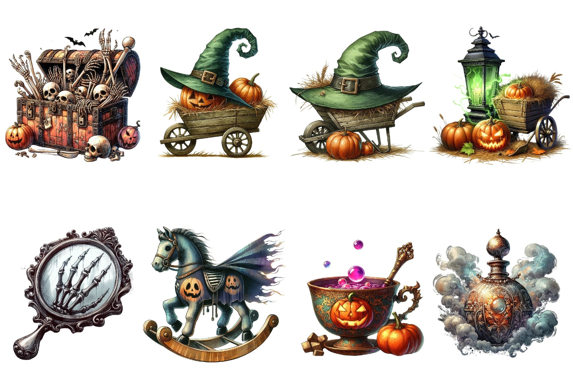 Antique Halloween Clipart Bundle 2 - CraftNest - Digital Crafting and Art