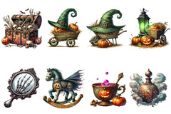 Antique Halloween Clipart Bundle 2 - CraftNest - Digital Crafting and Art
