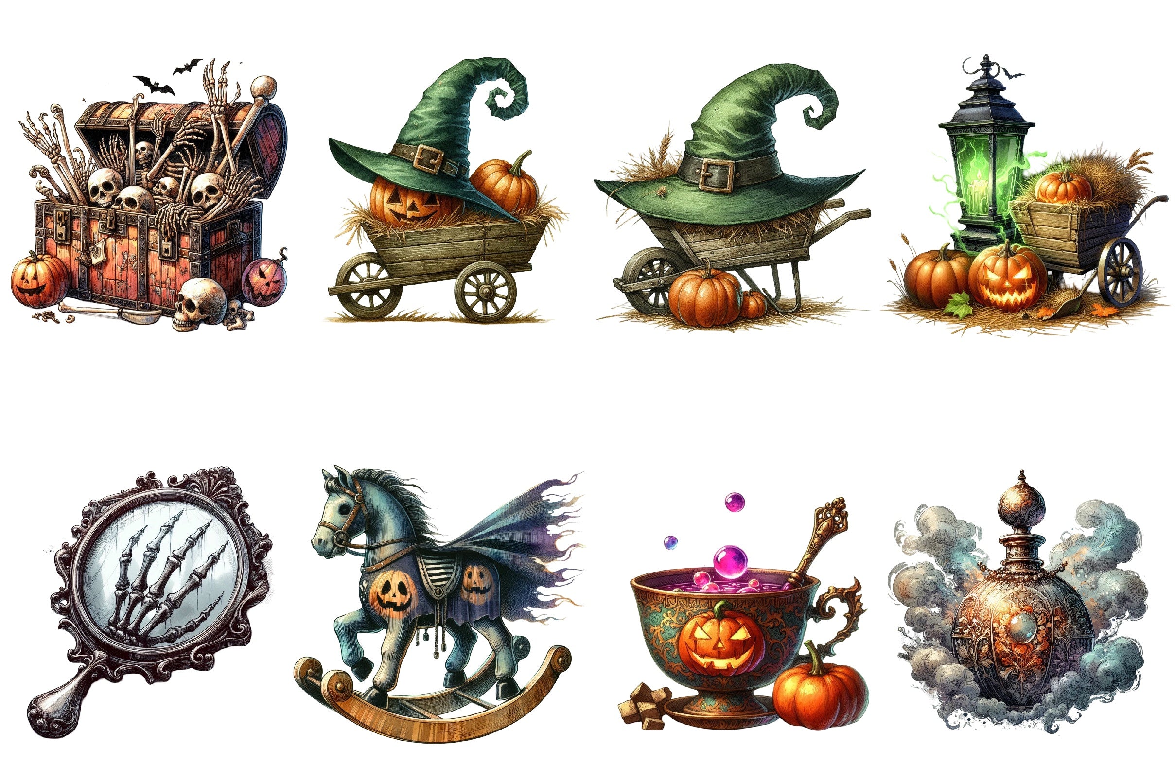 Antique Halloween Clipart Bundle 2 - CraftNest - Digital Crafting and Art