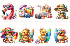 Summer Animals Clipart Bundle - CraftNest - Digital Crafting and Art