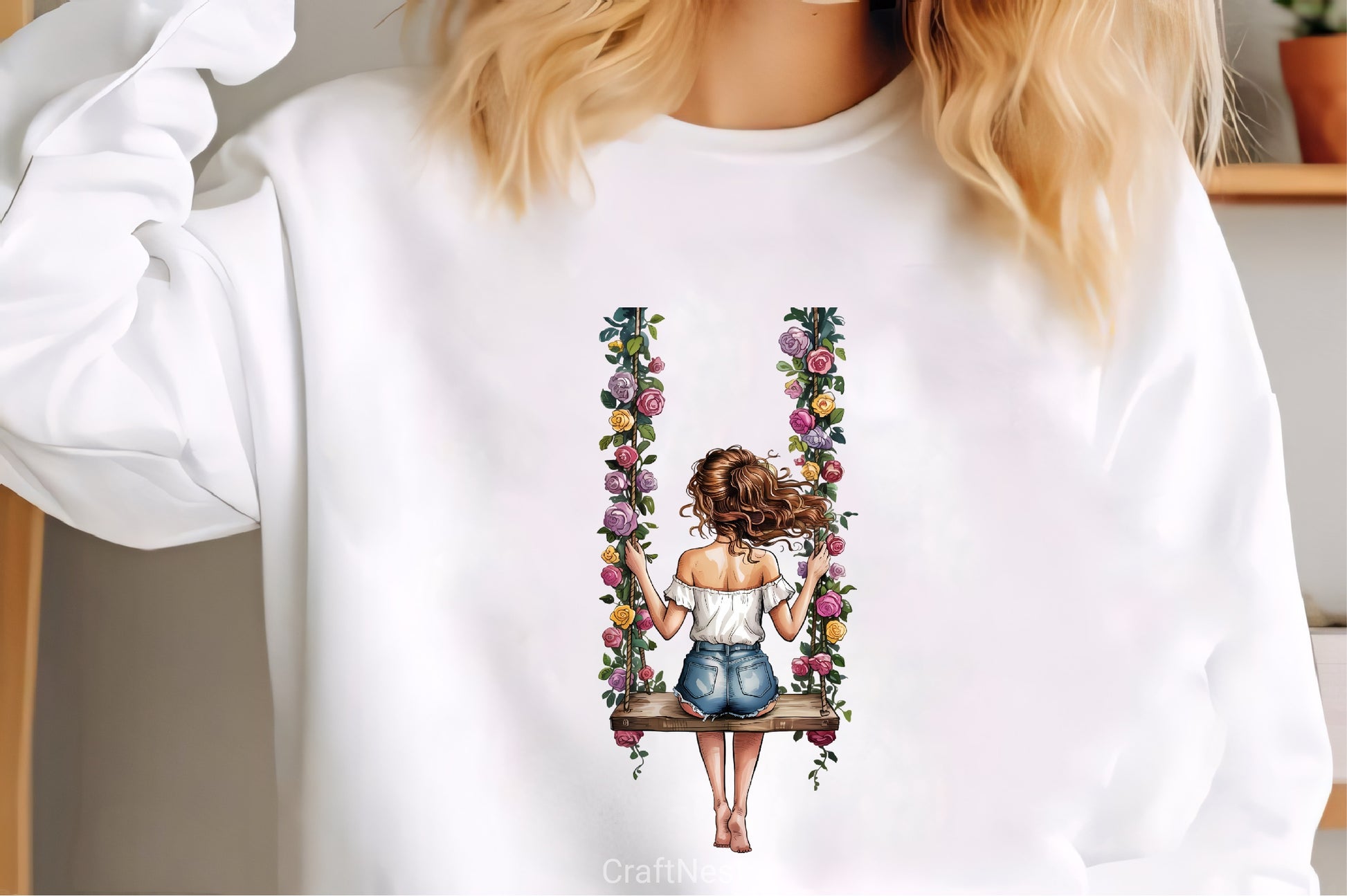 Girl on Swing Clipart Bundle - CraftNest - Digital Crafting and Art