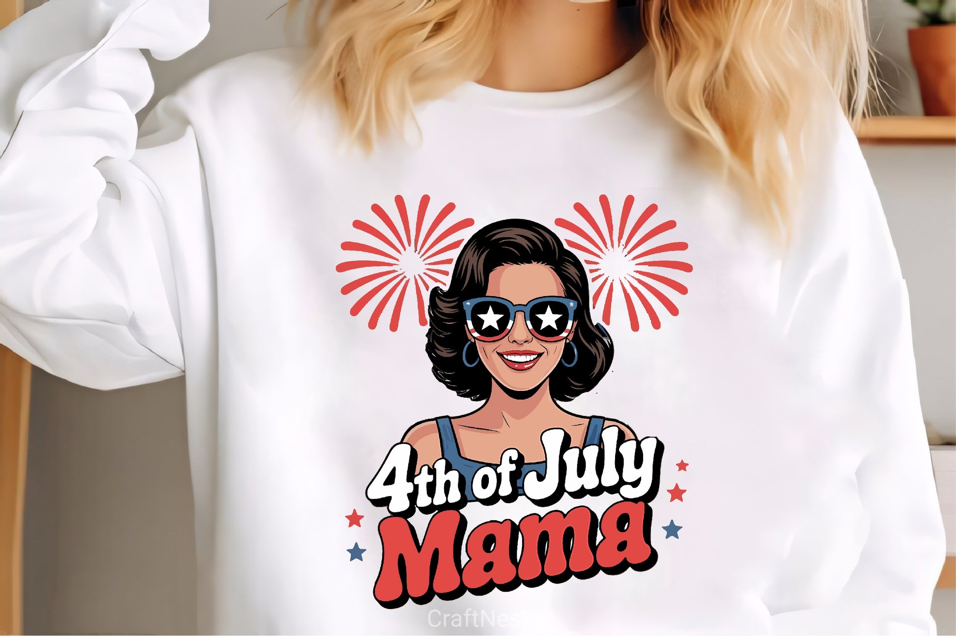 Fourth of July Retro Woman Fireworks Clipart Bundle - CraftNest - Digital Crafting and Art