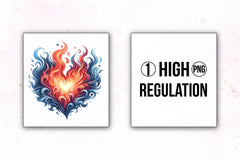 Flaming Heart Clipart Bundle 3 - CraftNest - Digital Crafting and Art