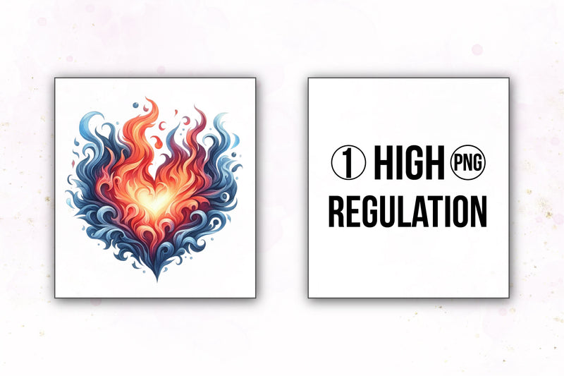 Flaming Heart Clipart Bundle 3 - CraftNest - Digital Crafting and Art