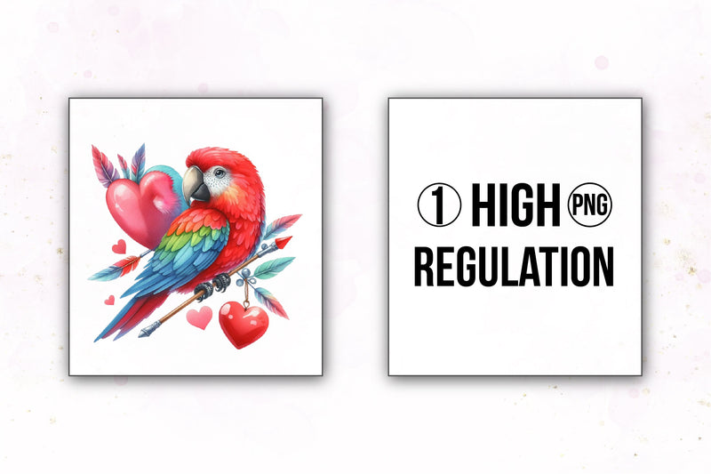 Bird Valentine's Day Clipart Bundle 1 - CraftNest - Digital Crafting and Art