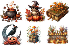 Witch Autumn Clipart Bundle - CraftNest - Digital Crafting and Art