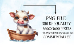 Cute Baby Animals Boat Clipart Bundle 13 - CraftNest - Digital Crafting and Art