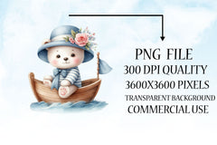 Cute Baby Animals Boat Clipart Bundle 28 - CraftNest - Digital Crafting and Art