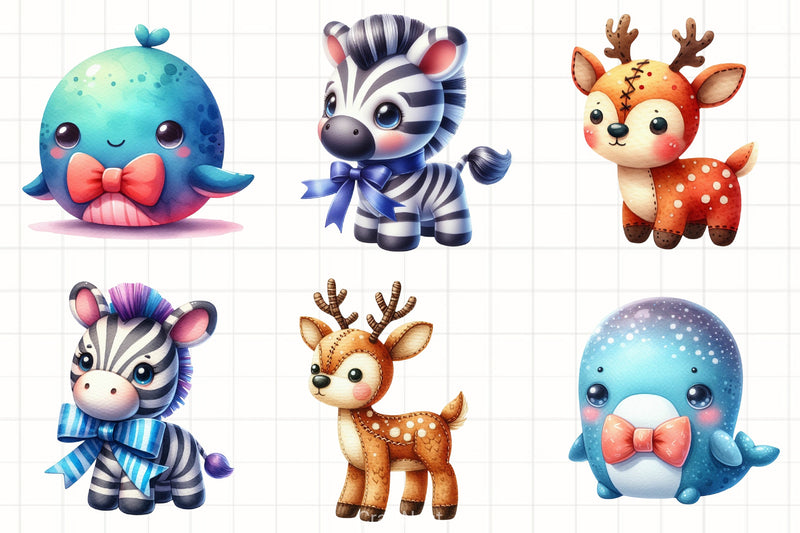 Cute Toy Animals Clipart Bundle - CraftNest - Digital Crafting and Art