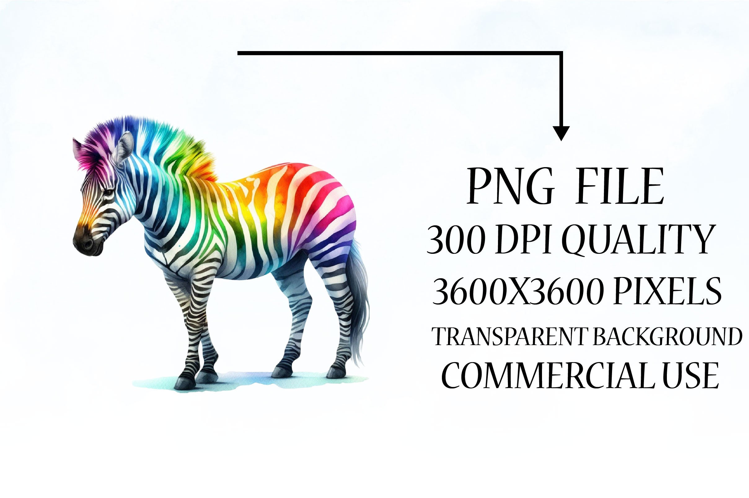 Rainbow Animals Clipart Set 5 - CraftNest - Digital Crafting and Art