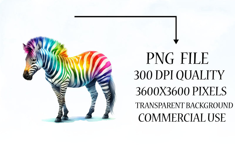 Rainbow Animals Clipart Set 5 - CraftNest - Digital Crafting and Art