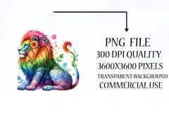Rainbow Animals Clipart Bundle 6 - CraftNest - Digital Crafting and Art