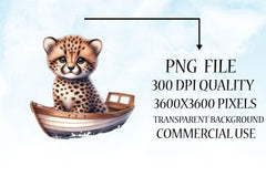 Cute Baby Animals Boat Clipart Bundle 23 - CraftNest - Digital Crafting and Art