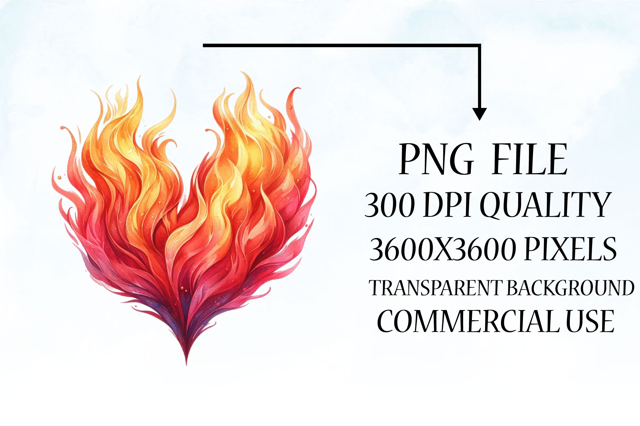 Flaming Heart Clipart Bundle - CraftNest - Digital Crafting and Art