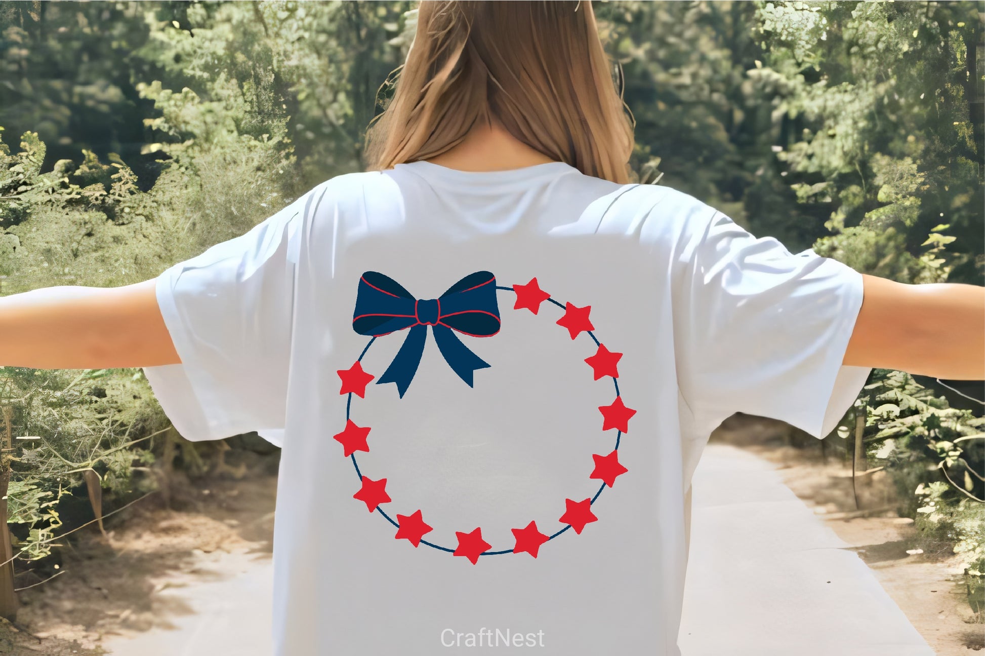 Festive Red Star Wreath Clipart Bundle - CraftNest - Digital Crafting and Art