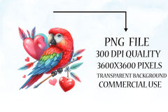 Bird Valentine's Day Clipart Bundle 1 - CraftNest - Digital Crafting and Art