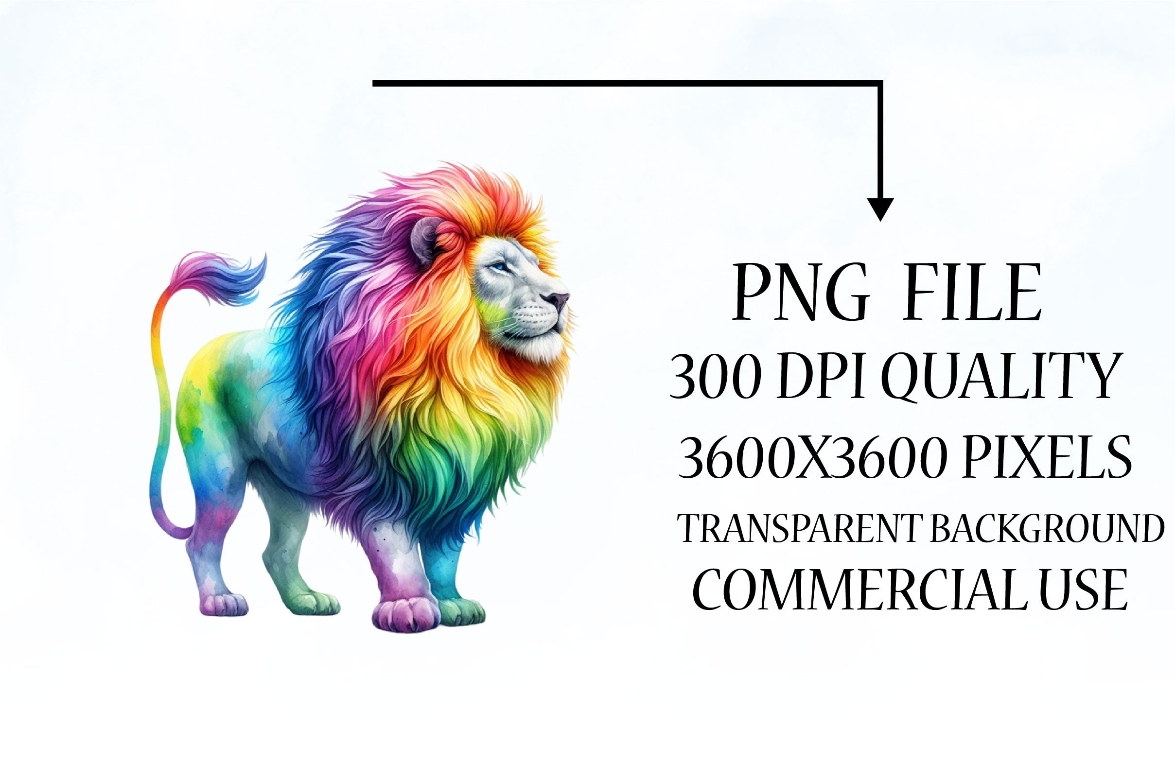 Rainbow Animals Clipart Bundle 14 - CraftNest - Digital Crafting and Art