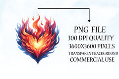 Flaming Heart Clipart Bundle 6 - CraftNest - Digital Crafting and Art