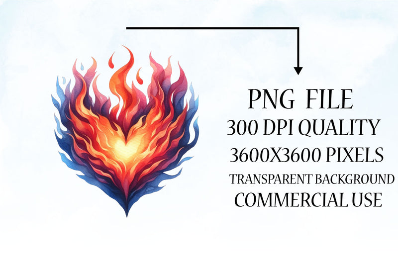 Flaming Heart Clipart Bundle 6 - CraftNest - Digital Crafting and Art