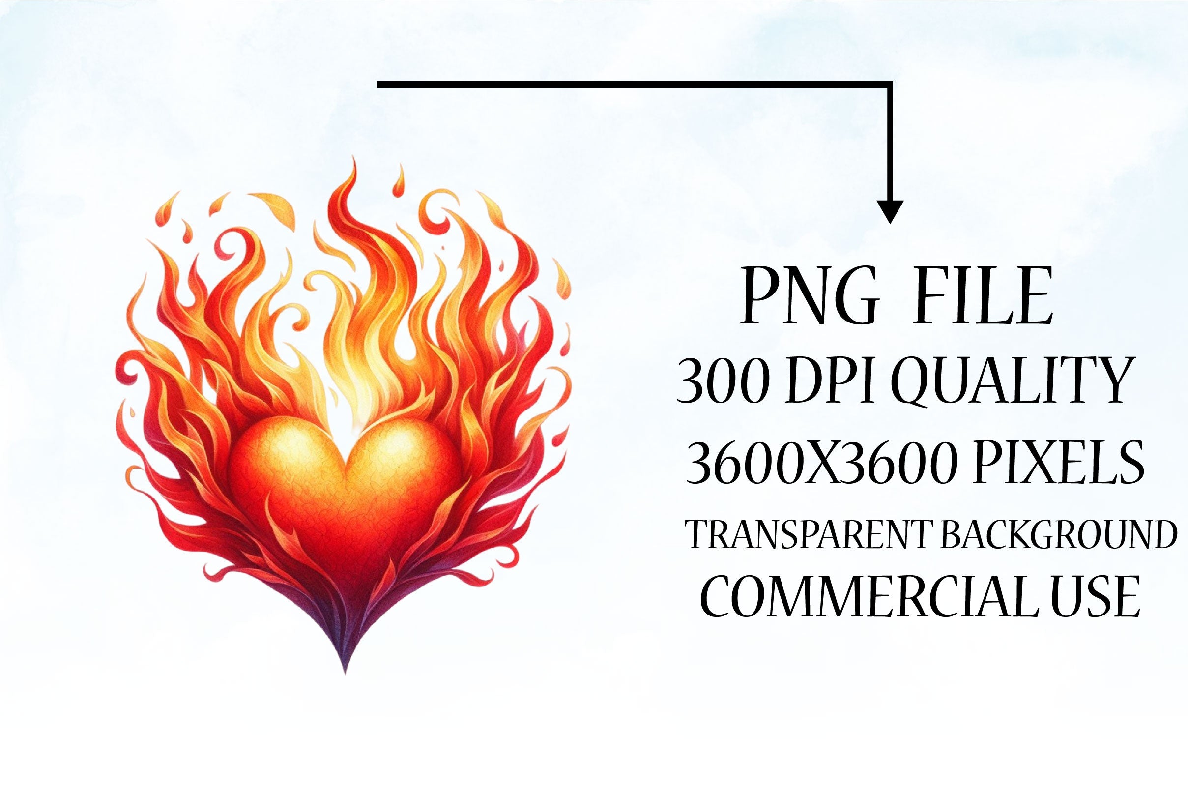 Flaming Heart Clipart Bundle 7 - CraftNest - Digital Crafting and Art