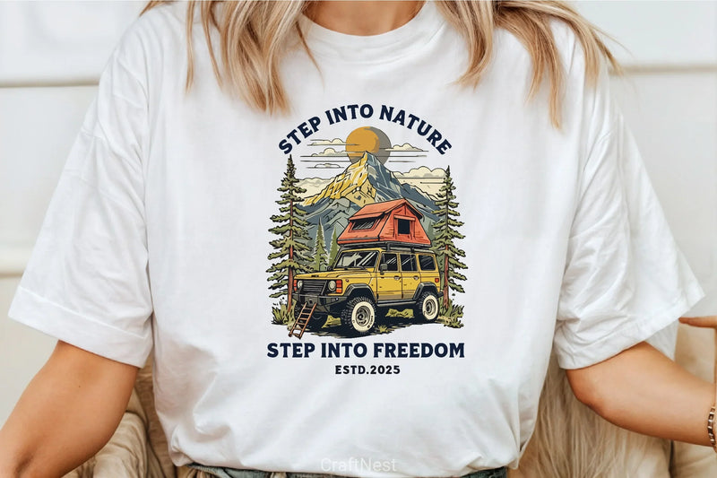Nature Freedom Outdoor T Shirt Clipart Bundle - CraftNest - Digital Crafting and Art