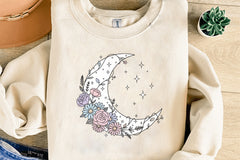 Crescent Moon Floral Clipart Bundle - CraftNest - Digital Crafting and Art