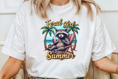 Feral Girl Summer Raccoon Shirt Clipart Bundle 2 - CraftNest - Digital Crafting and Art