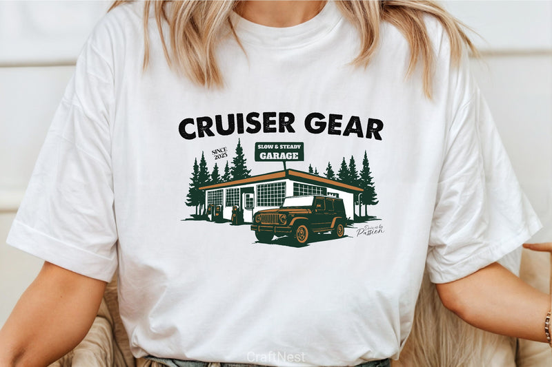 Cruiser Gear Garage T Shirt Design Bundle - CraftNest - Digital Crafting and Art