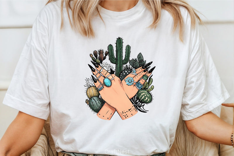 Boho Cactus Succulent Clipart Bundle - CraftNest - Digital Crafting and Art