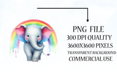 Rainbow Animals Clipart Bundle 11 - CraftNest - Digital Crafting and Art