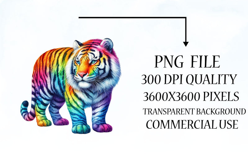 Rainbow Animals Clipart  2 - CraftNest - Digital Crafting and Art