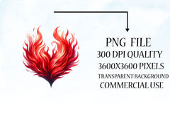 Flaming Heart Clipart Bundle 5 - CraftNest - Digital Crafting and Art