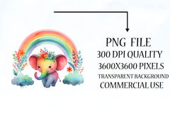 Rainbow Animals Clipart Bundle 10 - CraftNest - Digital Crafting and Art