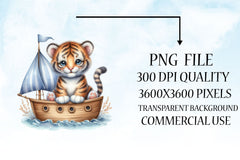 Cute Baby Animals Boat Clipart Bundle 15 - CraftNest - Digital Crafting and Art