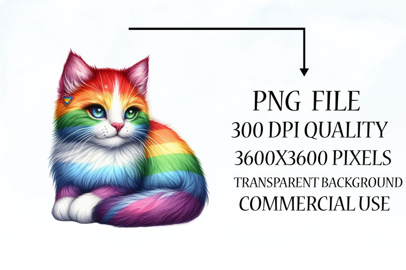 Rainbow Animals Clipart Set 6 - CraftNest - Digital Crafting and Art