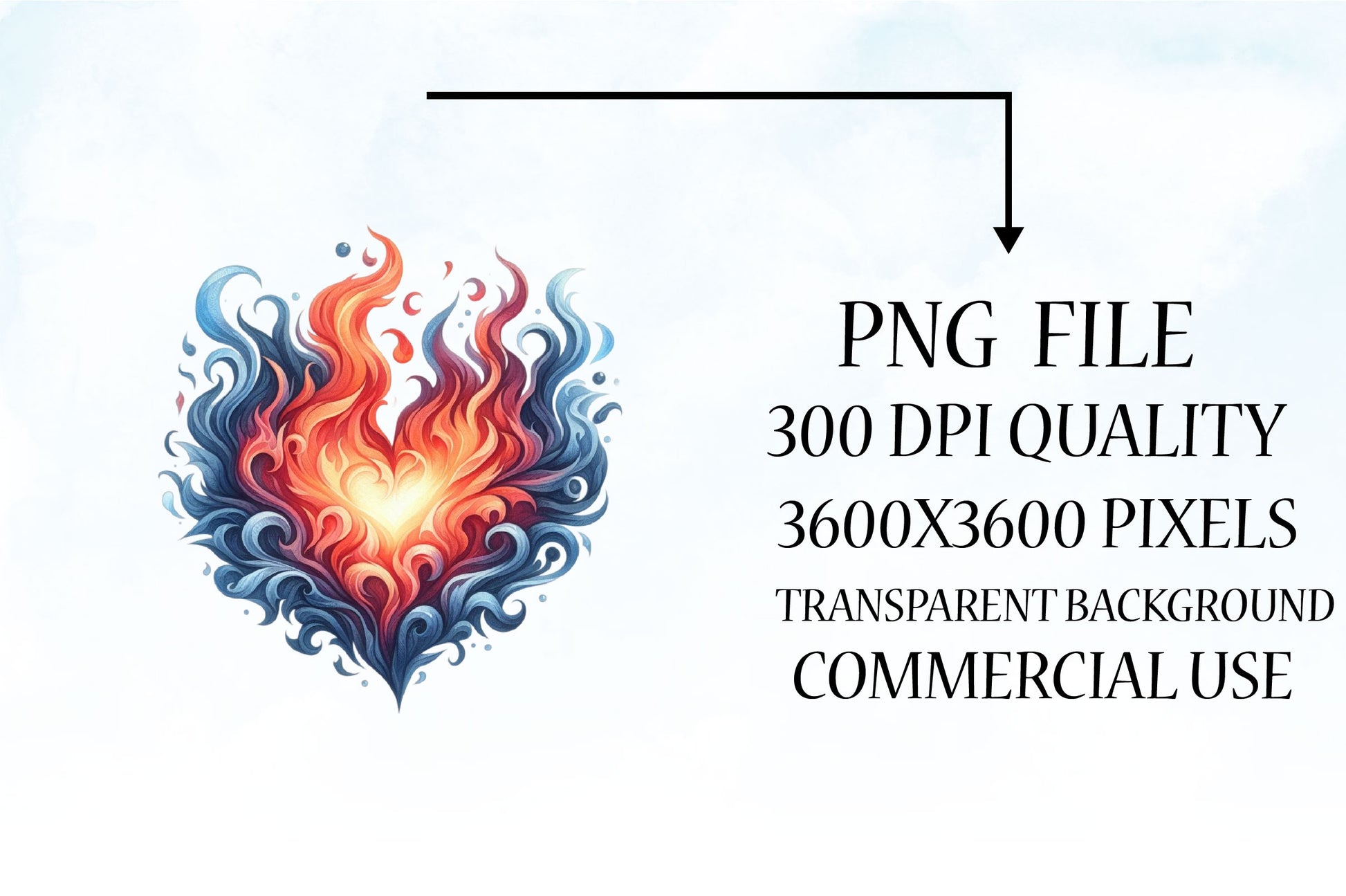 Flaming Heart Clipart Bundle 3 - CraftNest - Digital Crafting and Art