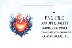 Flaming Heart Clipart Bundle 3 - CraftNest - Digital Crafting and Art