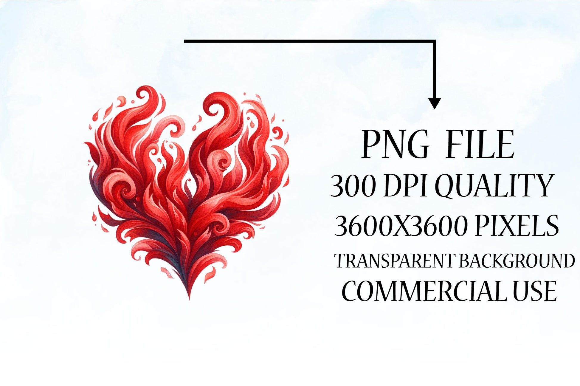 Flaming Heart Clipart Bundle 4 - CraftNest - Digital Crafting and Art