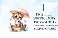 Cute Baby Animals Boat Clipart Bundle 25 - CraftNest - Digital Crafting and Art