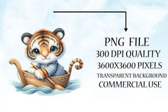 Cute Baby Animals Boat Clipart Bundle 9 - CraftNest - Digital Crafting and Art