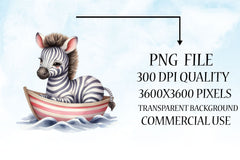 Cute Baby Animals Boat Clipart Bundle 10 - CraftNest - Digital Crafting and Art