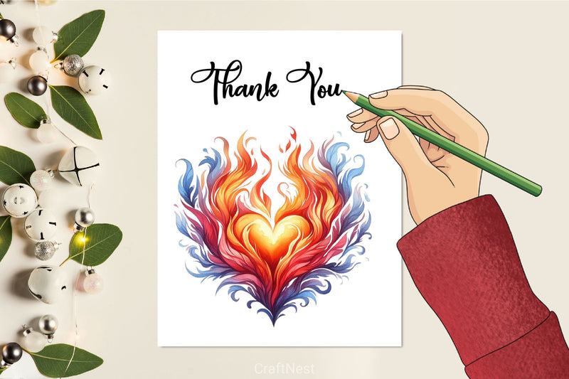 Flaming Heart Clipart Bundle 1 - CraftNest - Digital Crafting and Art