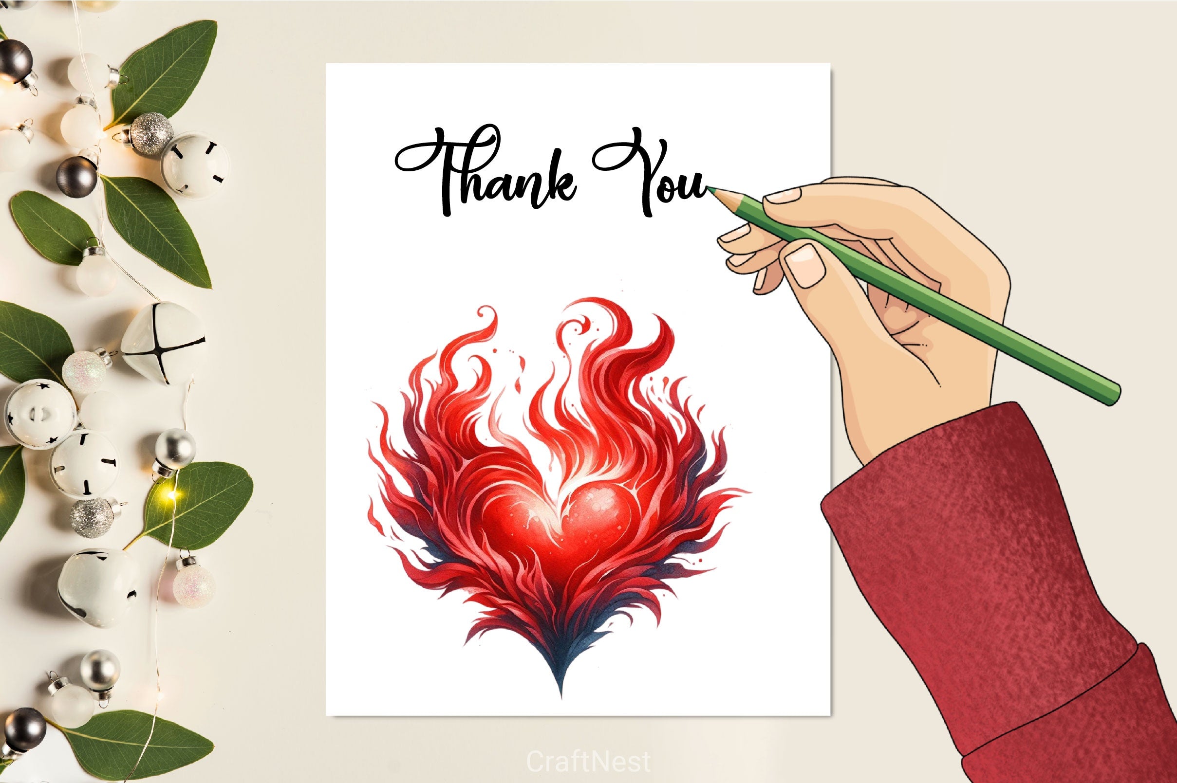 Flaming Heart Clipart Bundle 13 - CraftNest - Digital Crafting and Art