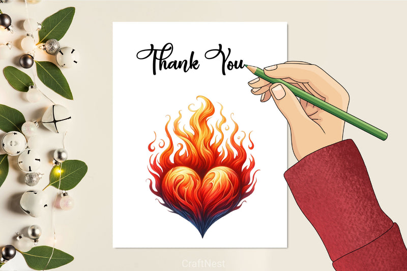 Flaming Heart Clipart Bundle 8 - CraftNest - Digital Crafting and Art