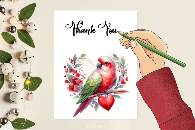 Bird Valentines Clipart Bundle 10 - CraftNest - Digital Crafting and Art