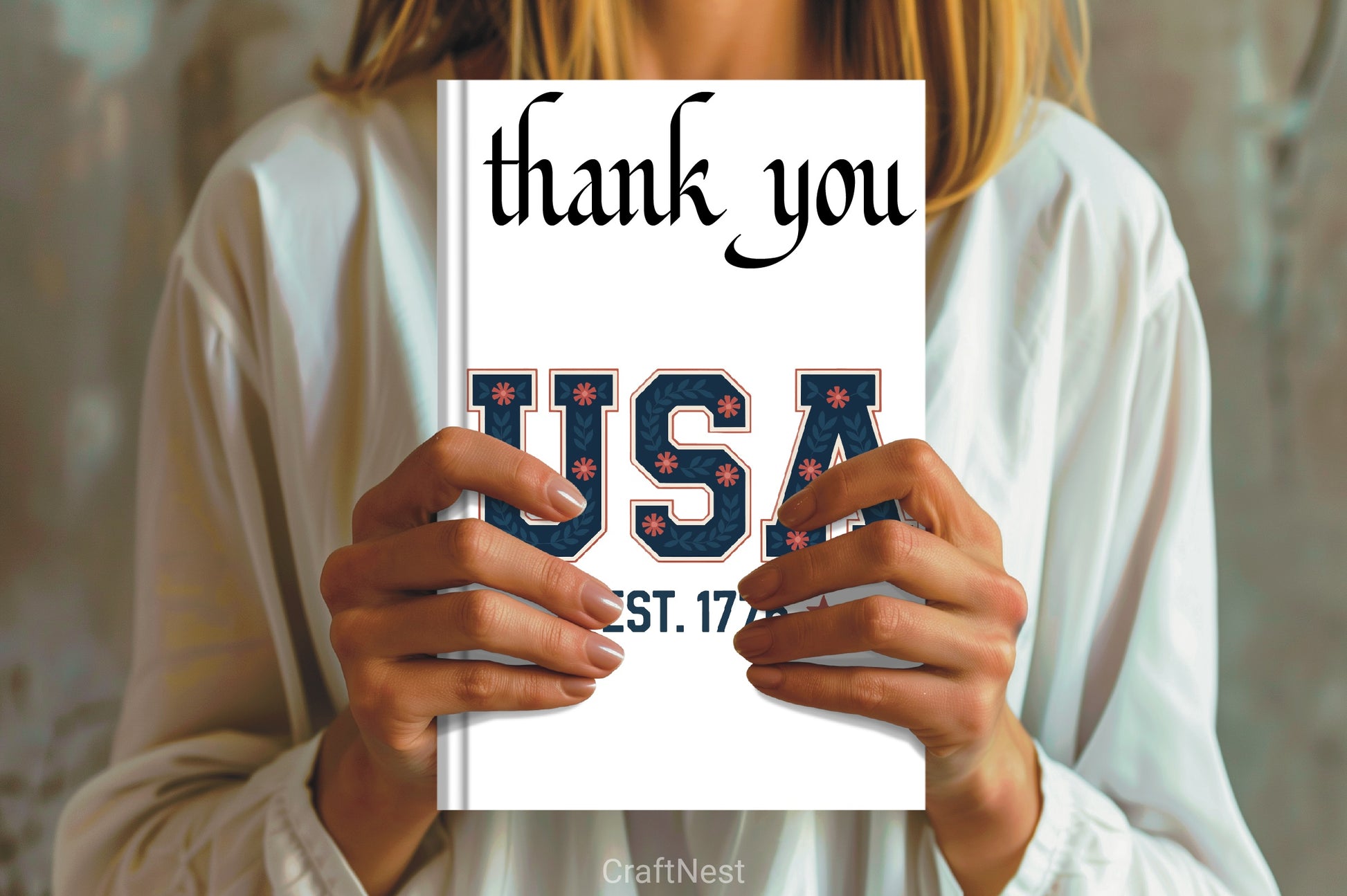 USA Floral Design Patriotic Tee Clipart Bundle - CraftNest - Digital Crafting and Art