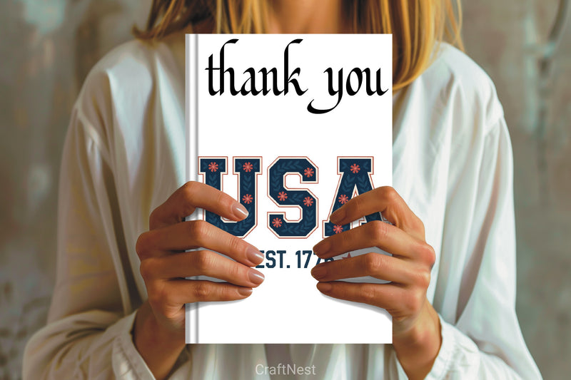 USA Floral Design Patriotic Tee Clipart Bundle - CraftNest - Digital Crafting and Art